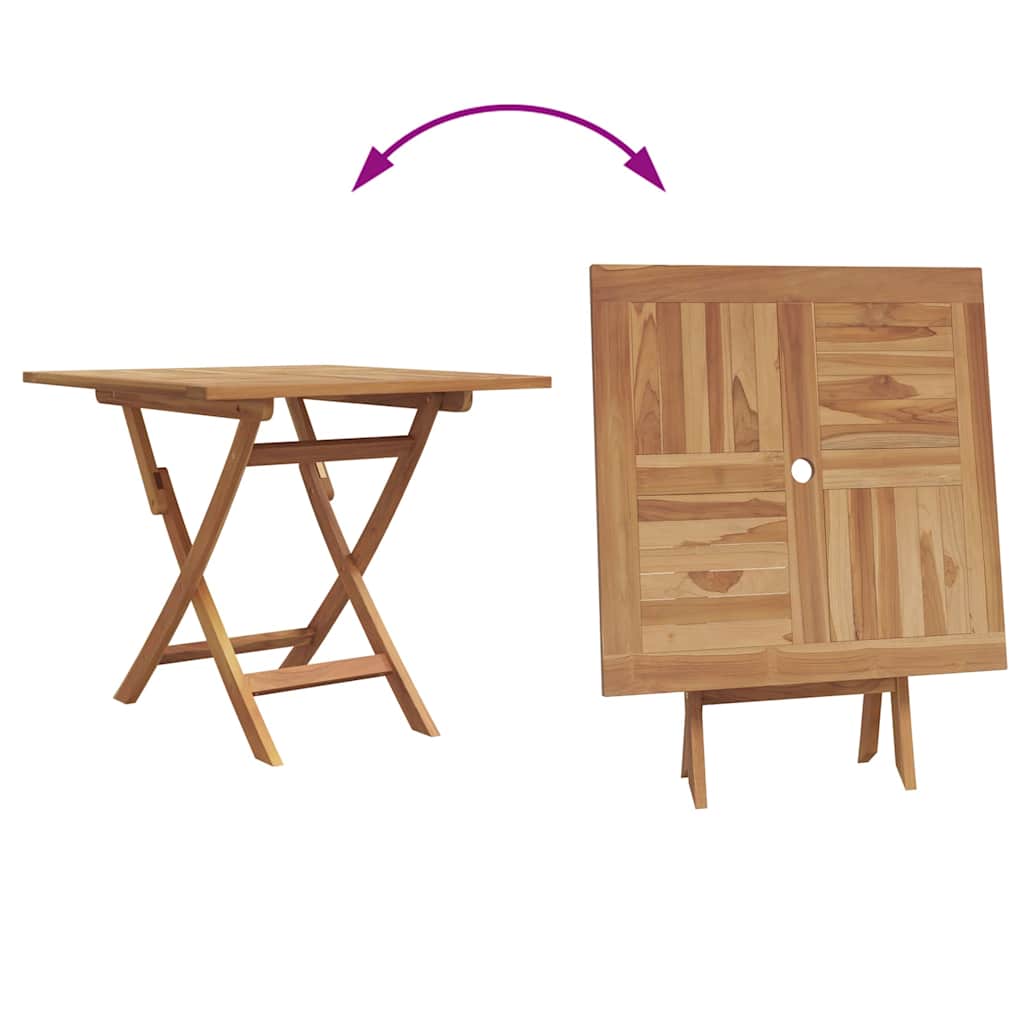 Garden Dining Set 2 pcs Brown Solid teak wood