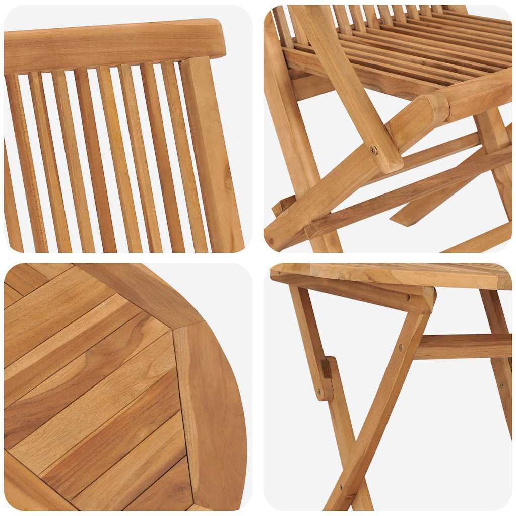 Garden Dining Set 2 pcs Brown Solid teak wood