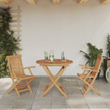 Garden Dining Set 2 pcs Brown Solid teak wood