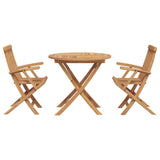 Garden Dining Set 2 pcs Brown Solid teak wood