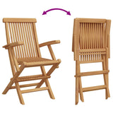 Garden Dining Set 2 pcs Brown Solid teak wood