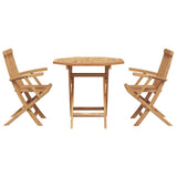 Garden Dining Set 2 pcs Brown Solid teak wood