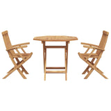 Garden Dining Set 3 pcs Brown Solid Acacia Wood