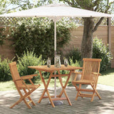 Garden Dining Set 2 pcs Brown Solid teak wood