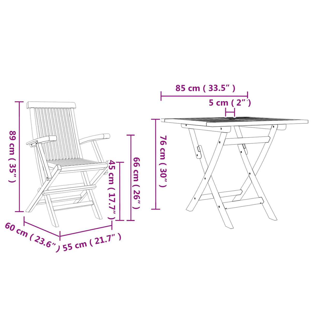 Garden Dining Set 3 pcs Brown Solid Acacia Wood