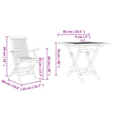 Garden Dining Set 3 pcs Brown Solid Acacia Wood