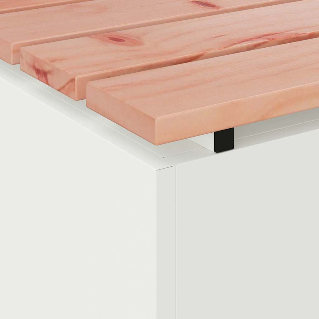 Garden Bench White 60 x 40 x 43 cm Steel