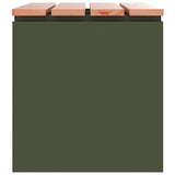 Garden Bench Olive green 60 x 40 x 43 cm Steel