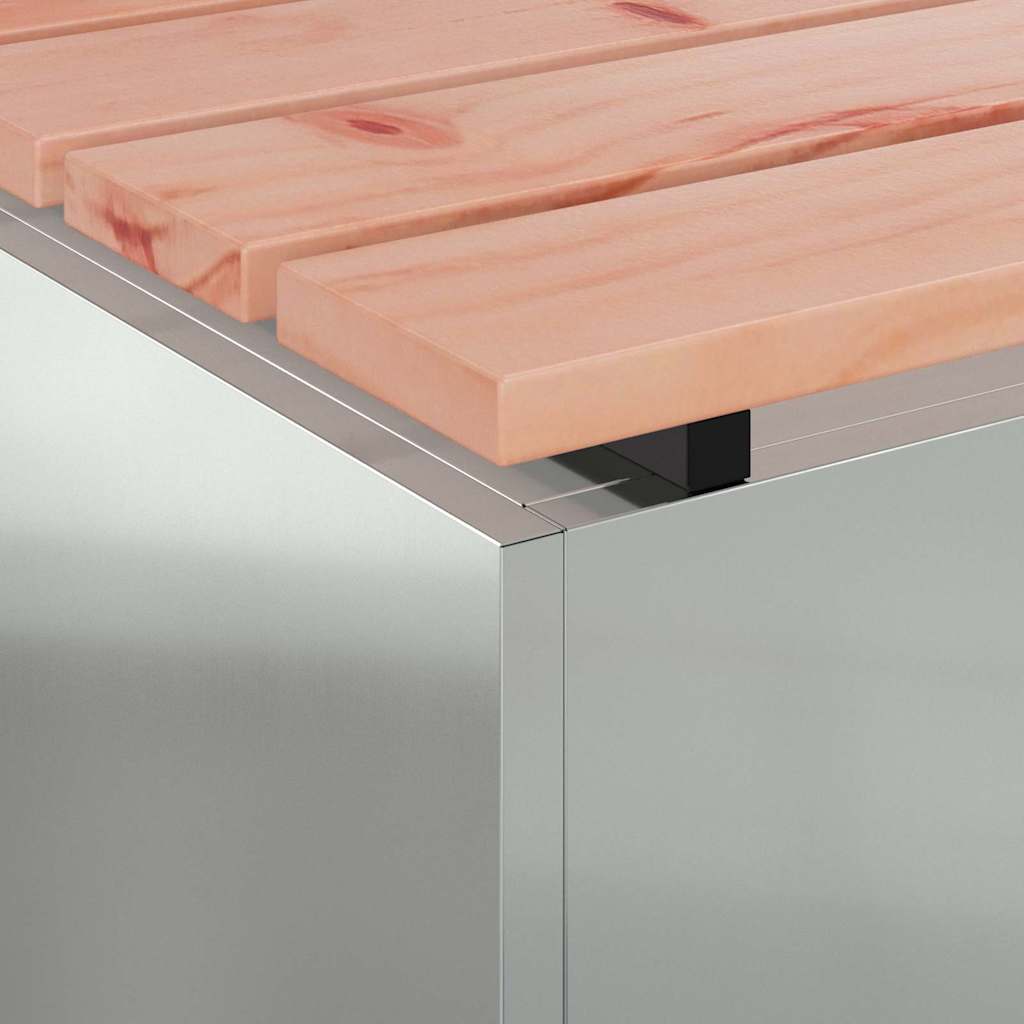 Garden Bench Silver 60 x 40 x 43 cm Galvanised steel