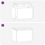 Garden Bench Silver 60 x 40 x 43 cm Galvanised steel