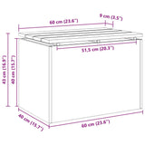 Garden Bench Silver 60 x 40 x 43 cm Galvanised steel