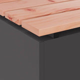 Garden Bench Black 80 x 40 x43 cm Steel