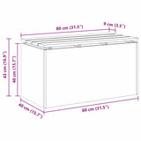 Garden Bench Black 80 x 40 x43 cm Steel