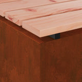 Garden Bench Rusty 80 x 40 x43 cm Weathering steel