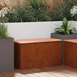 Garden Bench Rusty 80 x 40 x43 cm Weathering steel