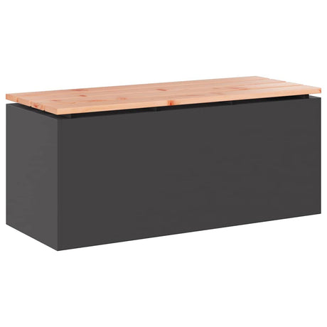 Garden Bench Black 100 x 40 x 43 cm Steel