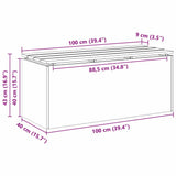 Garden Bench Anthracite 100 x 40 x 43 cm Steel