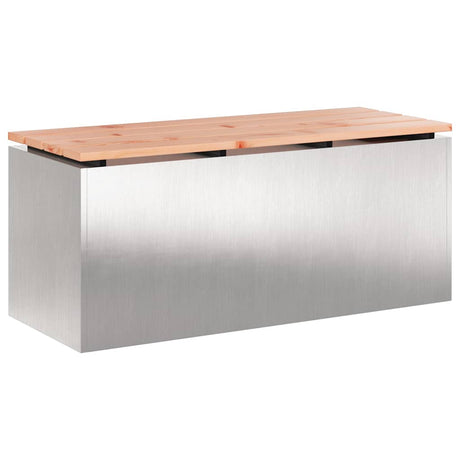 Garden Bench Silver 100 x 40 x 43 cm Stainless steel