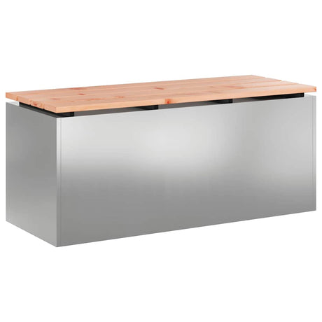Garden Bench Silver 100 x 40 x 43 cm Galvanised steel
