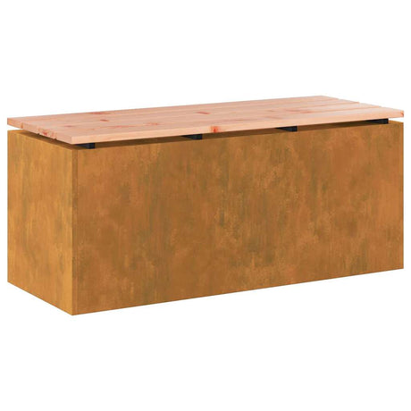 Garden Bench Rusty 100 x 40 x 43 cm Weathering steel