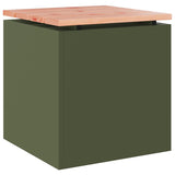 Garden Bench Olive green 40 x 40 x 43 cm Steel