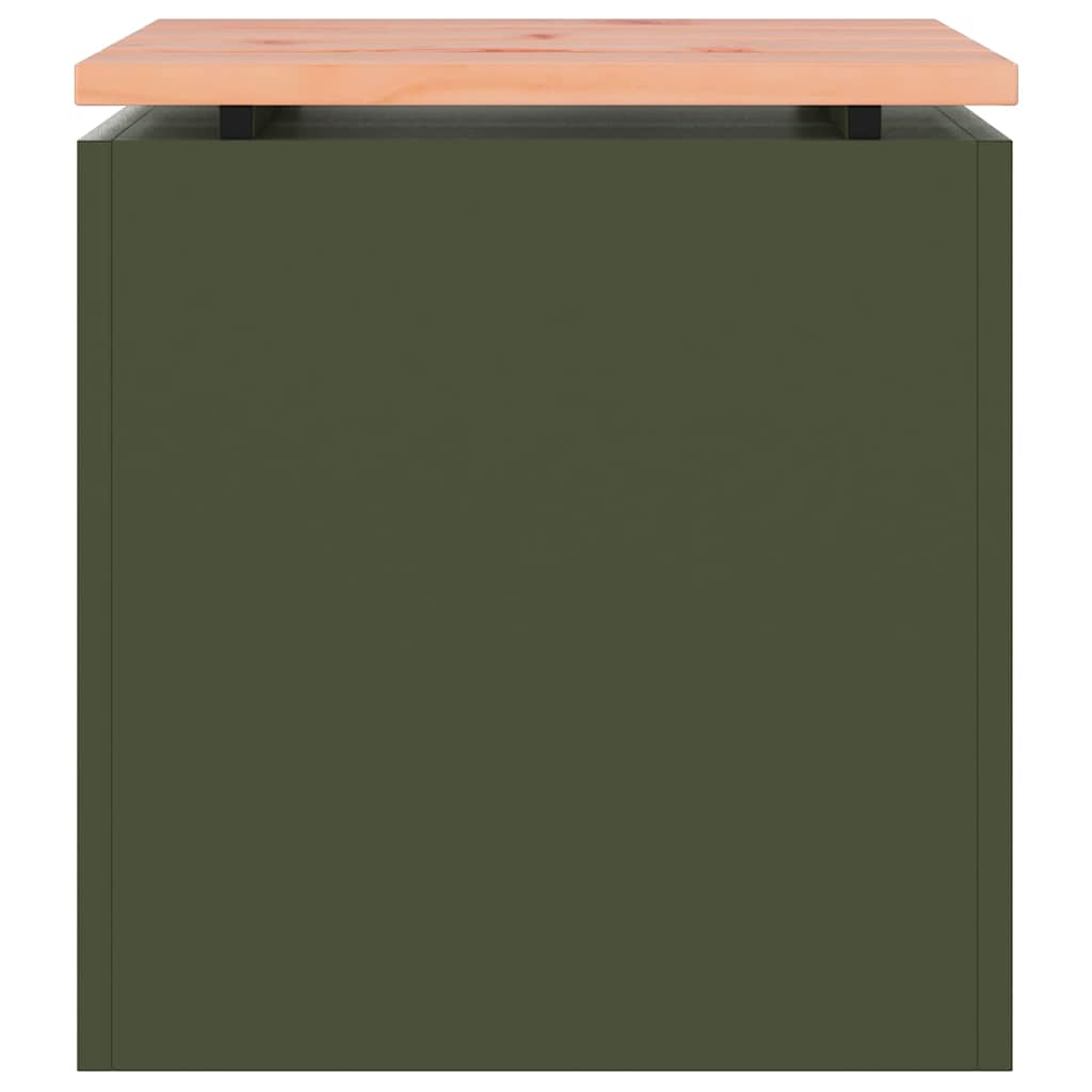 Garden Bench Olive green 40 x 40 x 43 cm Steel
