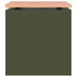 Garden Bench Olive green 40 x 40 x 43 cm Steel