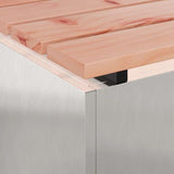 Garden Bench Silver 40 x 40 x 43 cm Stainless steel
