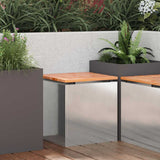 Garden Bench Silver 40 x 40 x 43 cm Stainless steel