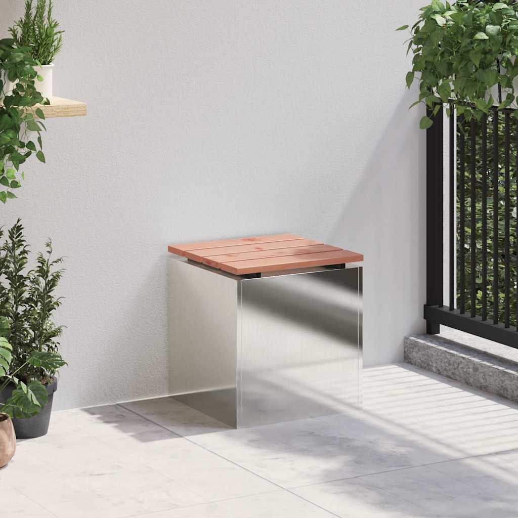 Garden Bench Silver 40 x 40 x 43 cm Stainless steel