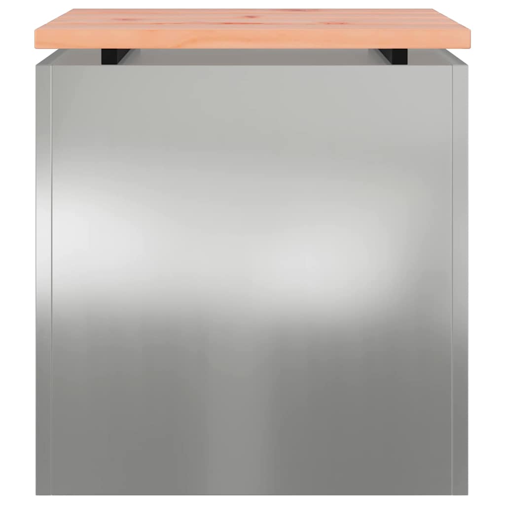 Garden Bench Silver 40 x 40 x 43 cm Galvanised steel