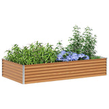 Garden Raised Bed 195 x 100 x 36 cm Galvanised Steel