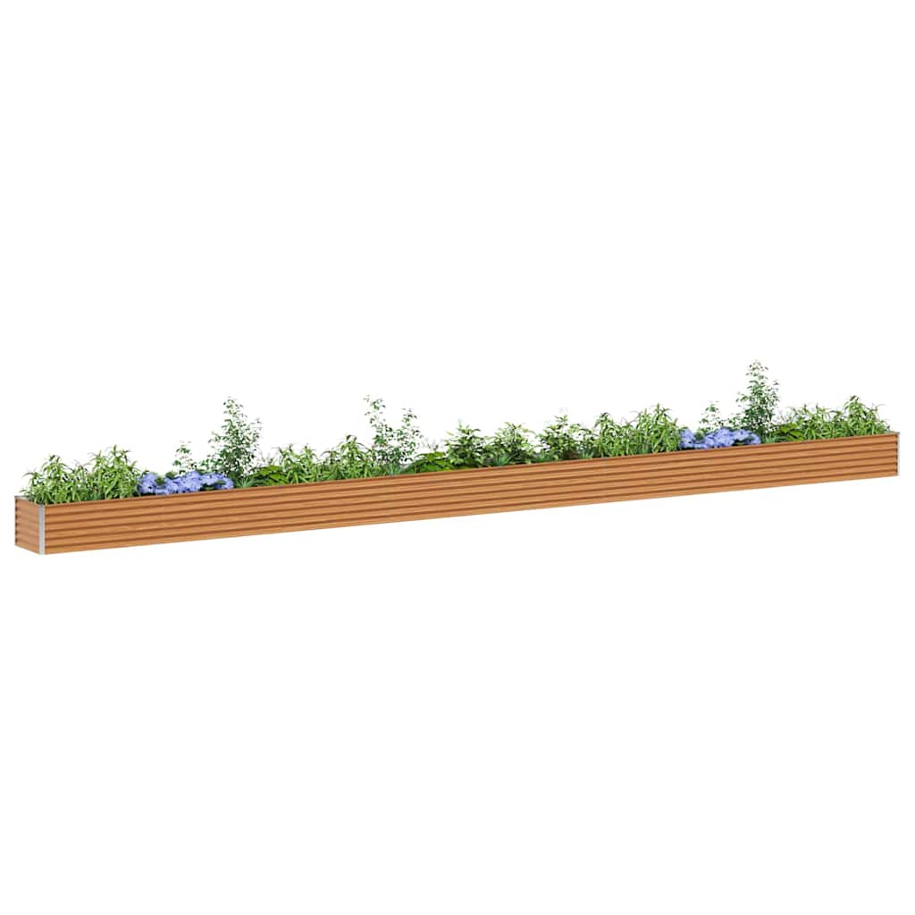 Garden Raised Bed Light Brown 775 x 50 x 36 cm Galvanised Steel