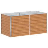 Garden Raised Bed Light Brown 160 x 80 x 77 cm Galvanised Steel