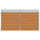 Garden Raised Bed Light Brown 160 x 80 x 77 cm Galvanised Steel