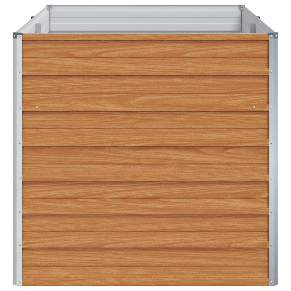 Garden Raised Bed Light Brown 160 x 80 x 77 cm Galvanised Steel