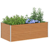 Garden Raised Bed 195 x 100 x 68 cm Galvanised Steel