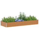 Garden Raised Bed 290 x 100 x 36 cm Galvanised Steel