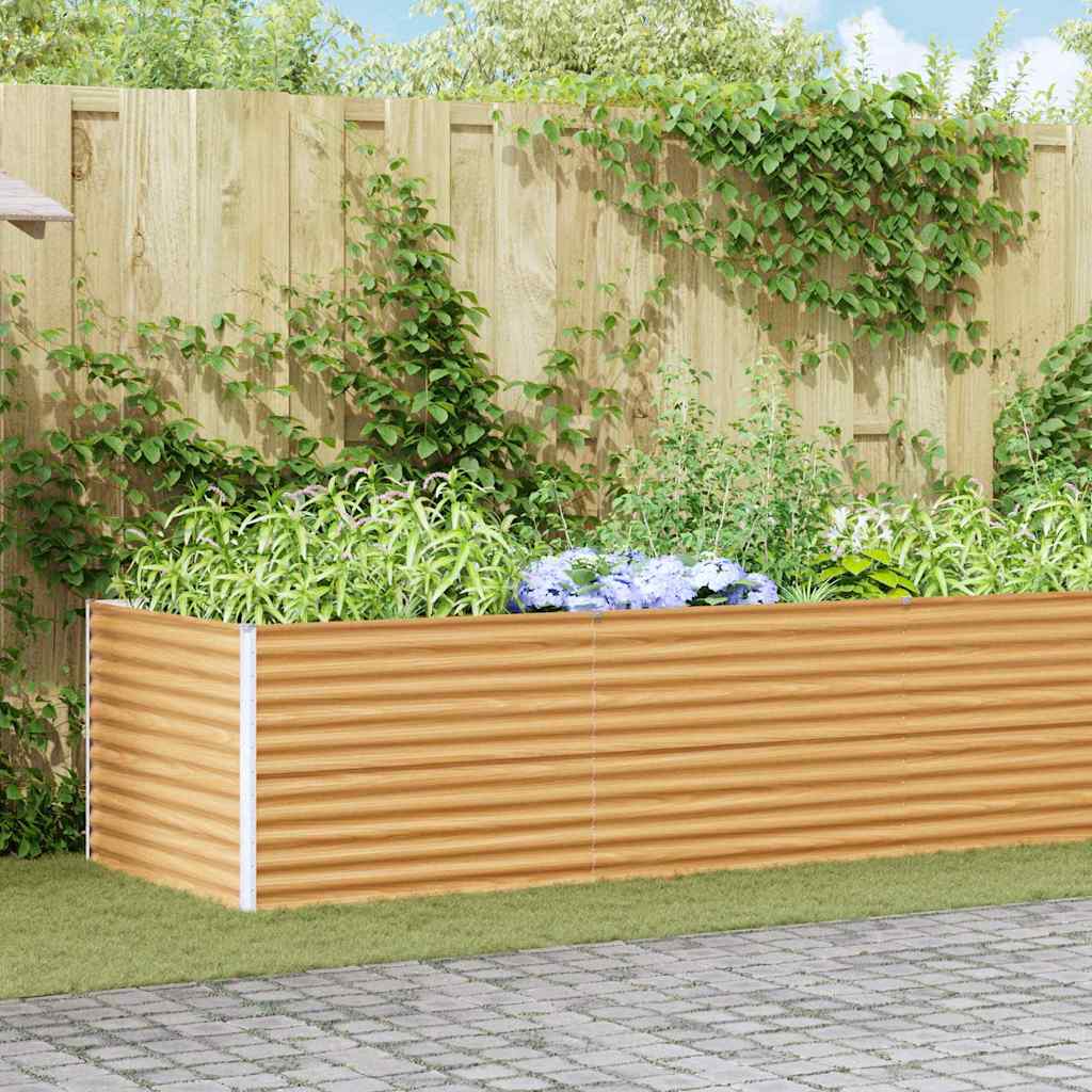 Garden Raised Bed 485 x 100 x 68 cm Galvanised Steel