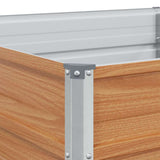 Garden Raised Bed Light Brown 600 x 80 x 45 cm Galvanised Steel