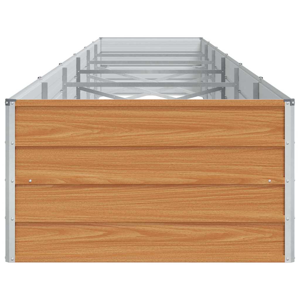Garden Raised Bed Light Brown 600 x 80 x 45 cm Galvanised Steel
