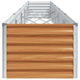 Garden Raised Bed Light Brown 485 x 50 x 36 cm Galvanised Steel