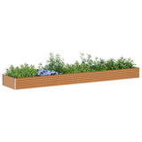 Garden Raised Bed 485 x 100 x 36 cm Galvanised Steel