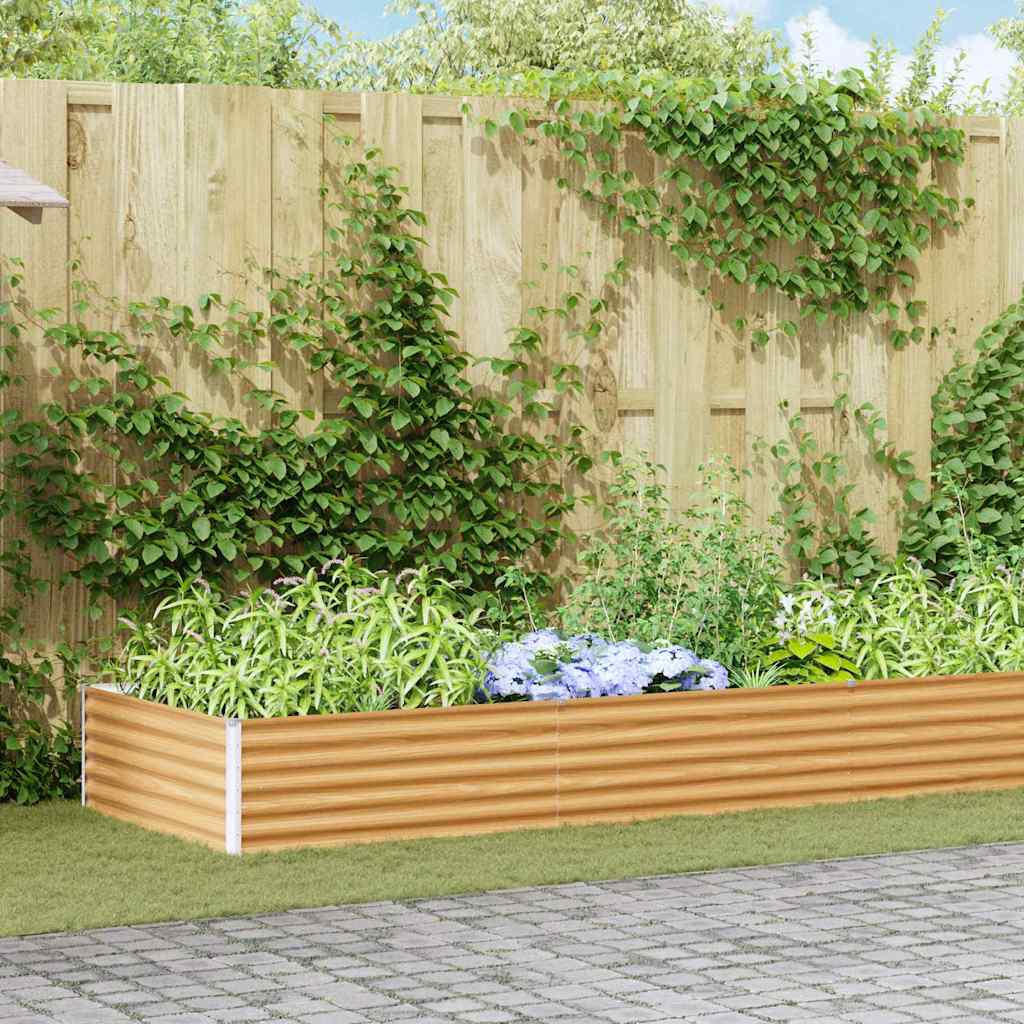 Garden Raised Bed 582 x 100 x 36 cm Galvanised Steel