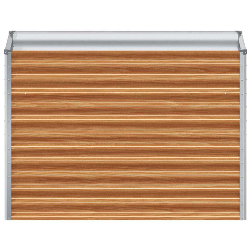 Garden Raised Bed Light Brown 98 x 50 x 68 cm Galvanised Steel