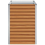 Garden Raised Bed Light Brown 98 x 50 x 68 cm Galvanised Steel