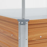 Garden Planter with Greenhouse Light Brown 100 x 100 x 77 cm