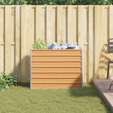 Garden Raised Bed Light Brown 100 x 40 x 77 cm Galvanised Steel