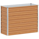 Garden Raised Bed Light Brown 100 x 40 x 77 cm Galvanised Steel