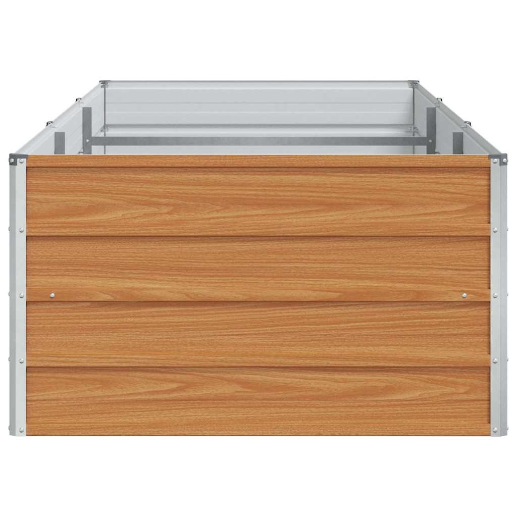 Garden Raised Bed Light Brown 240 x 80 x 45 cm Galvanised Steel